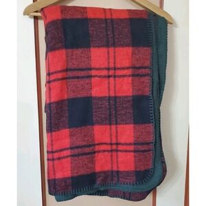 Roca Fleece Throw Blanket 50x67 Checker Plaid  Fleece Warm Soft